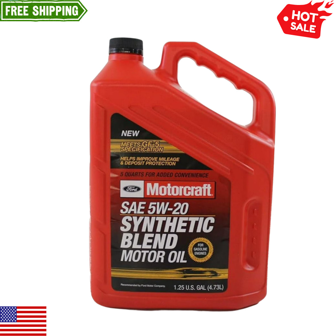 Motorcraft Synthetic Blend Motor Oil 5W-20, 5-Quart