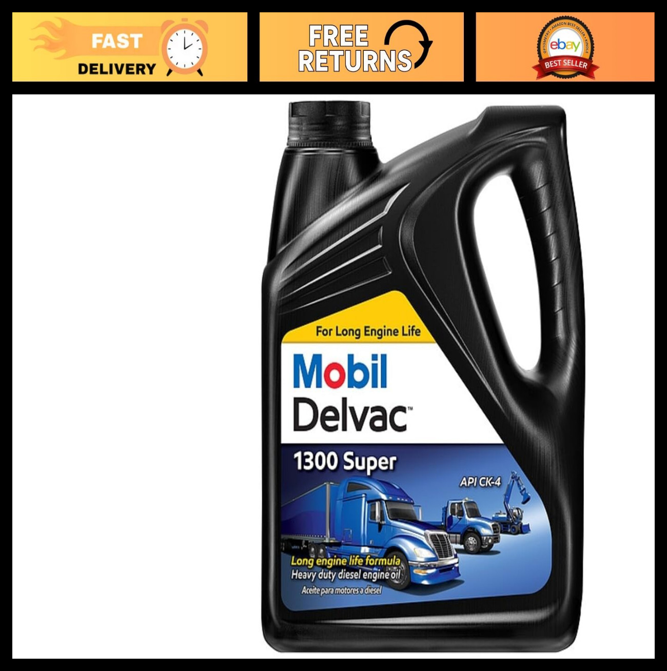 15W-40 Motor Oil, 1 Quart – Pack of 6, Heavy Duty Engine Oil, Diesel & Gasoline