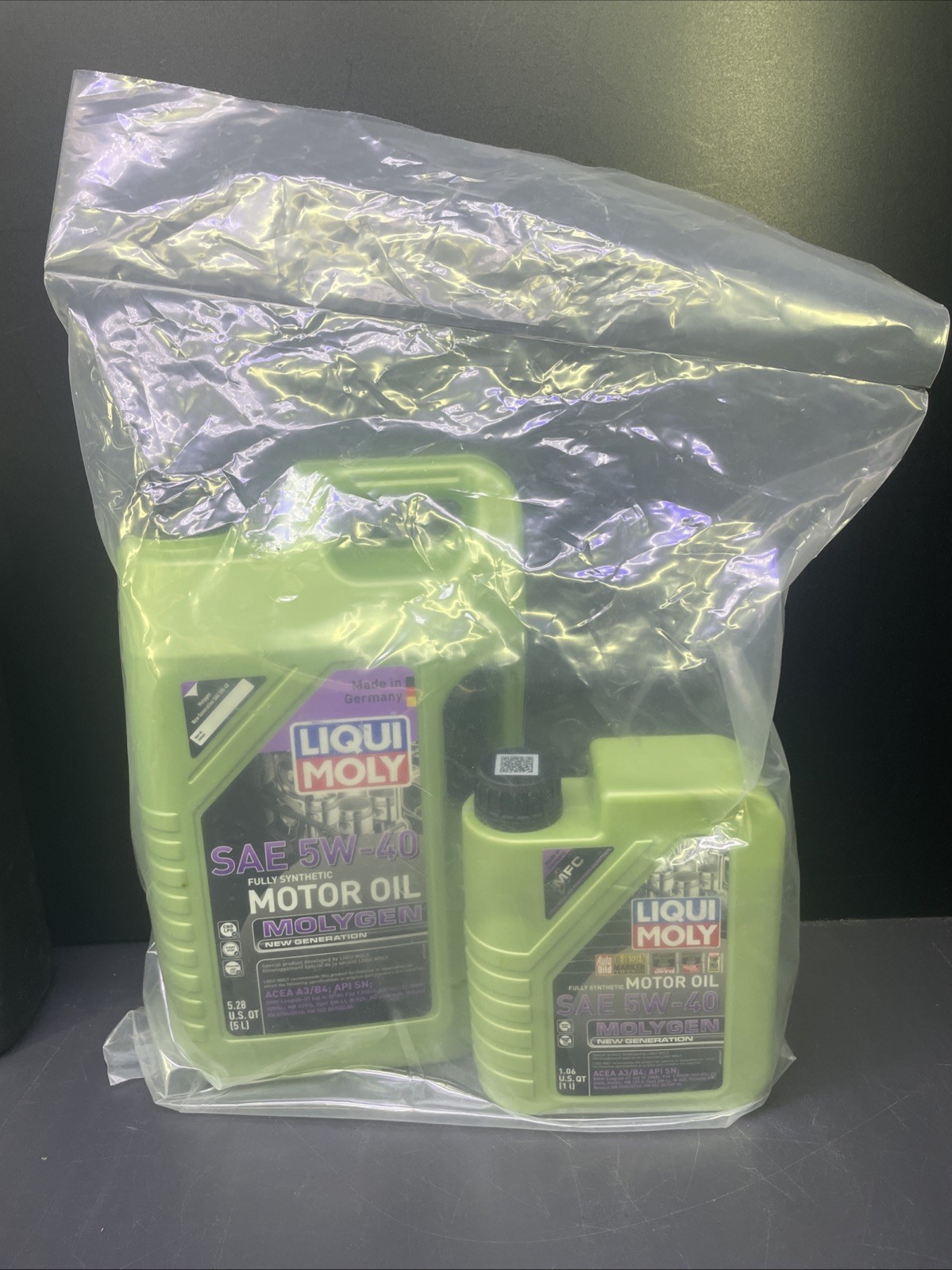 NEW SEALED LiquiMoly MOLYGEN Fully Synthetic Motor Oil SAE 5W-40 6 Liters Quarts