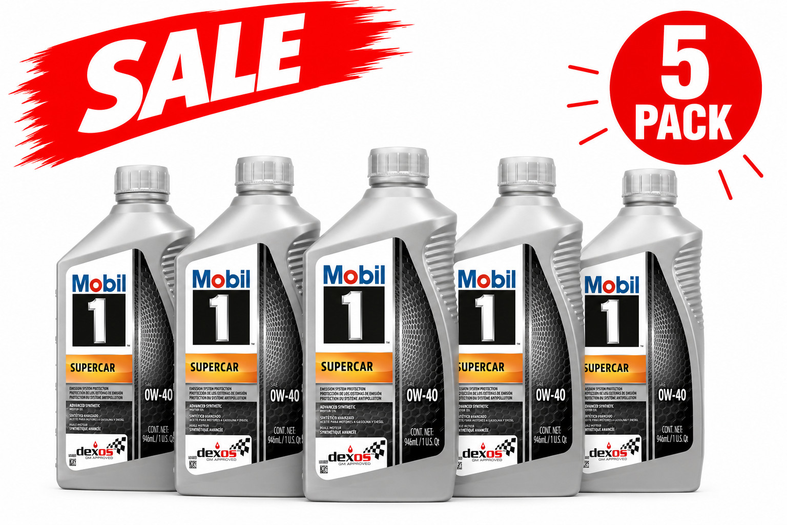 MOBIL 126870 Supercar 0W-40; 1 Quart -SALE