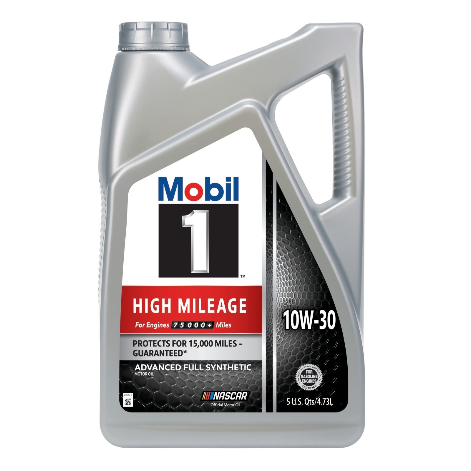 Mobil 1 High Mileage Full Synthetic Motor Oil 10W-30, 5 Quart (2 pack)