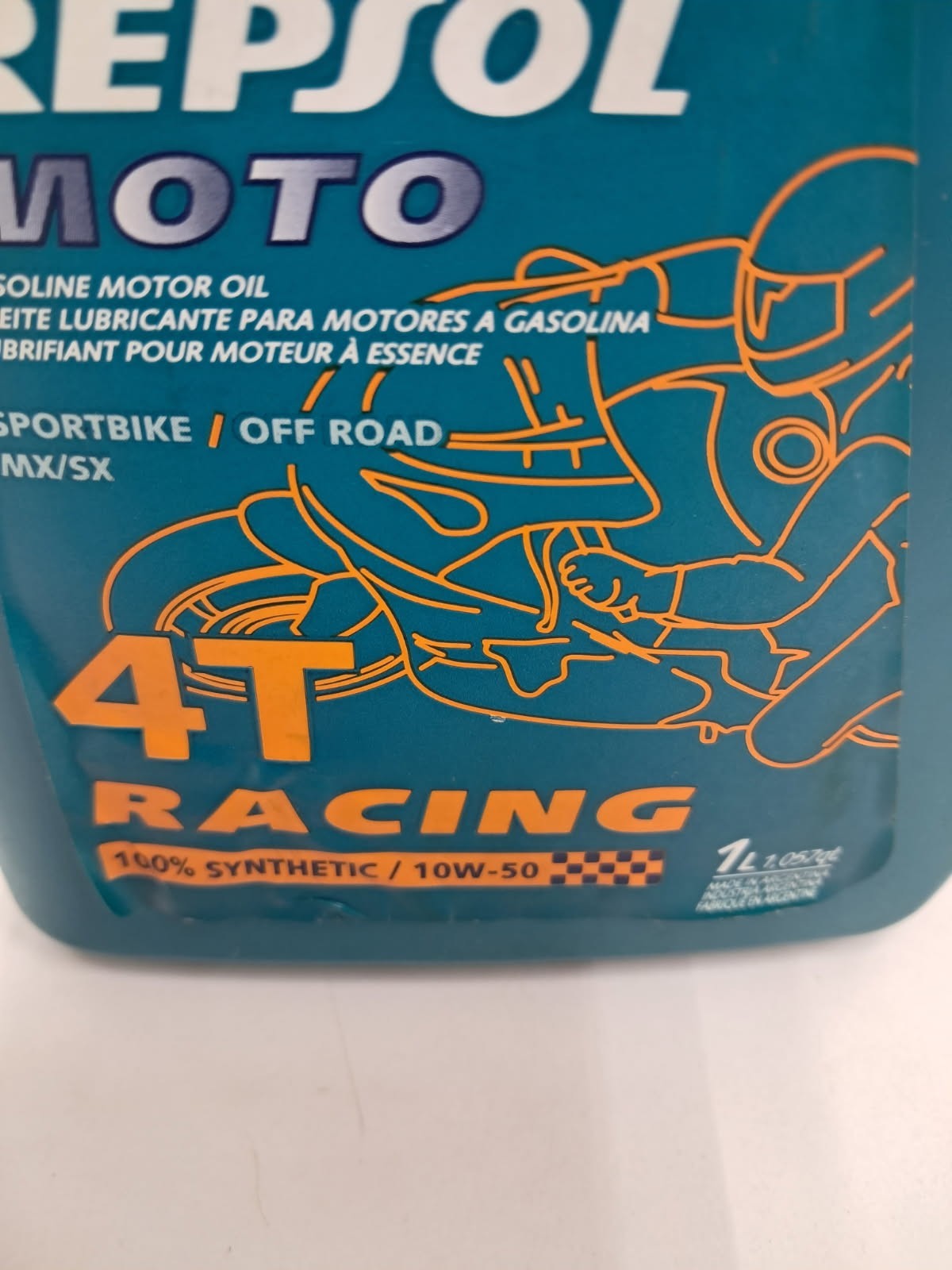 Repsol Moto Full Synthetic 10w-50 4T Racing Engine Oil. 1 QT.