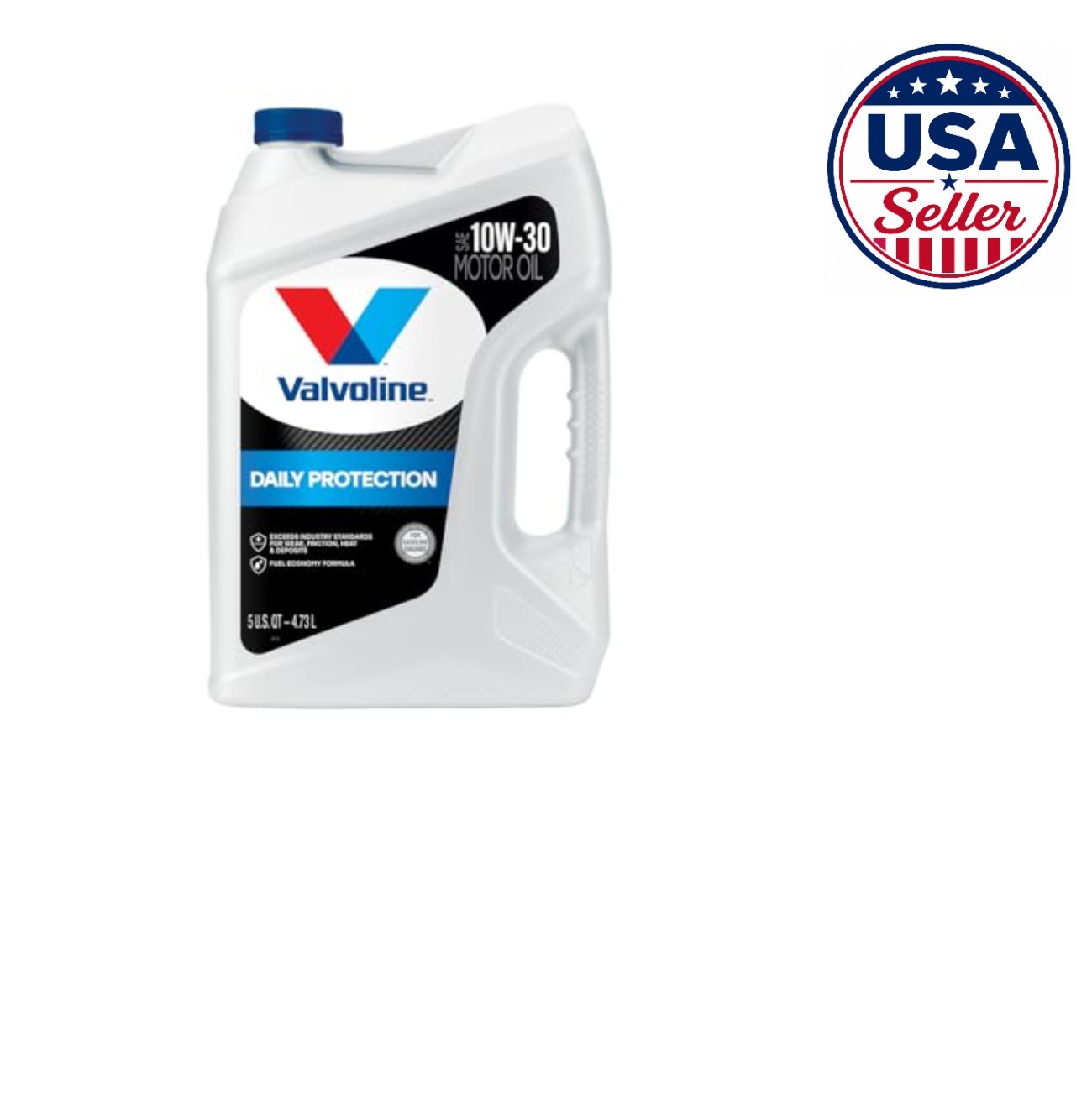 Motor Oil 10W30 160 Fluid Ounce Jug Premium Conventional Daily Protection Engine