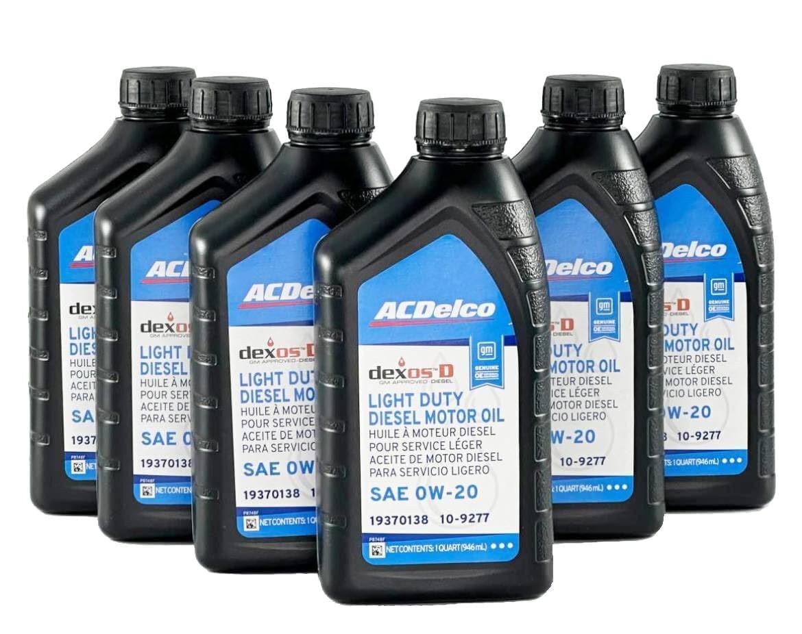 AC DELCO 3.0L LM2 DURAMAX DIESEL 0W-20 DEXOS D APPROVED OIL 19370138 10-9277