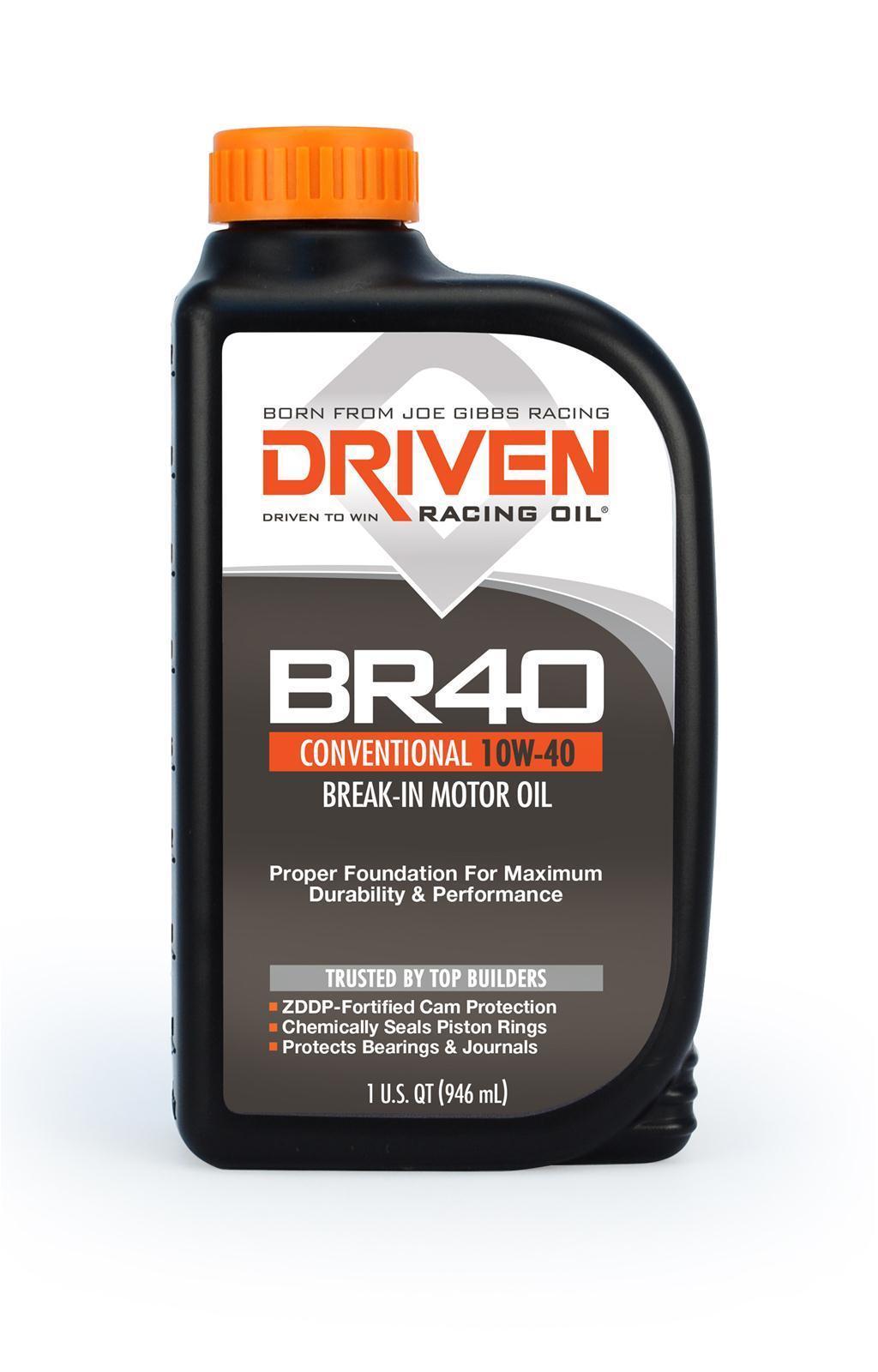 Driven Racing Oil 03706 BR40 10W40 Engine Break In Oil with ZDDP – 1 Quart