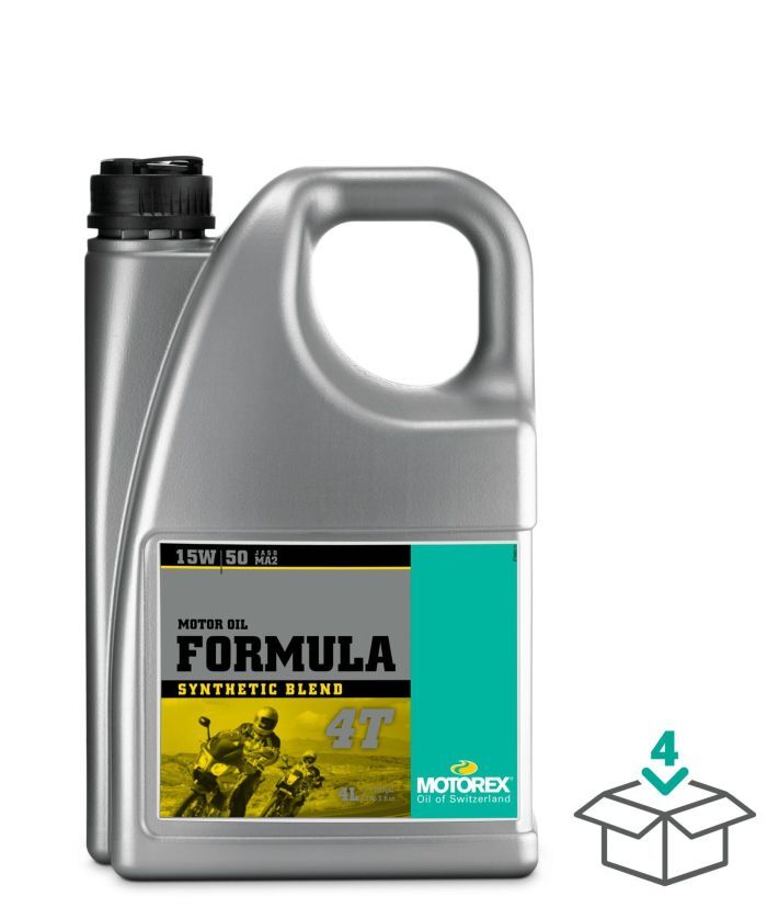 Motorex 306183 Formula 4T 15W50 SAE Jaso MA2, 4 Liter