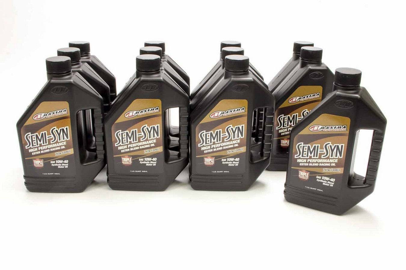 Maxima Racing Oils MAX39-34901B 10W40 Semi-Synthetic Motor Oil 1 Quart Case of