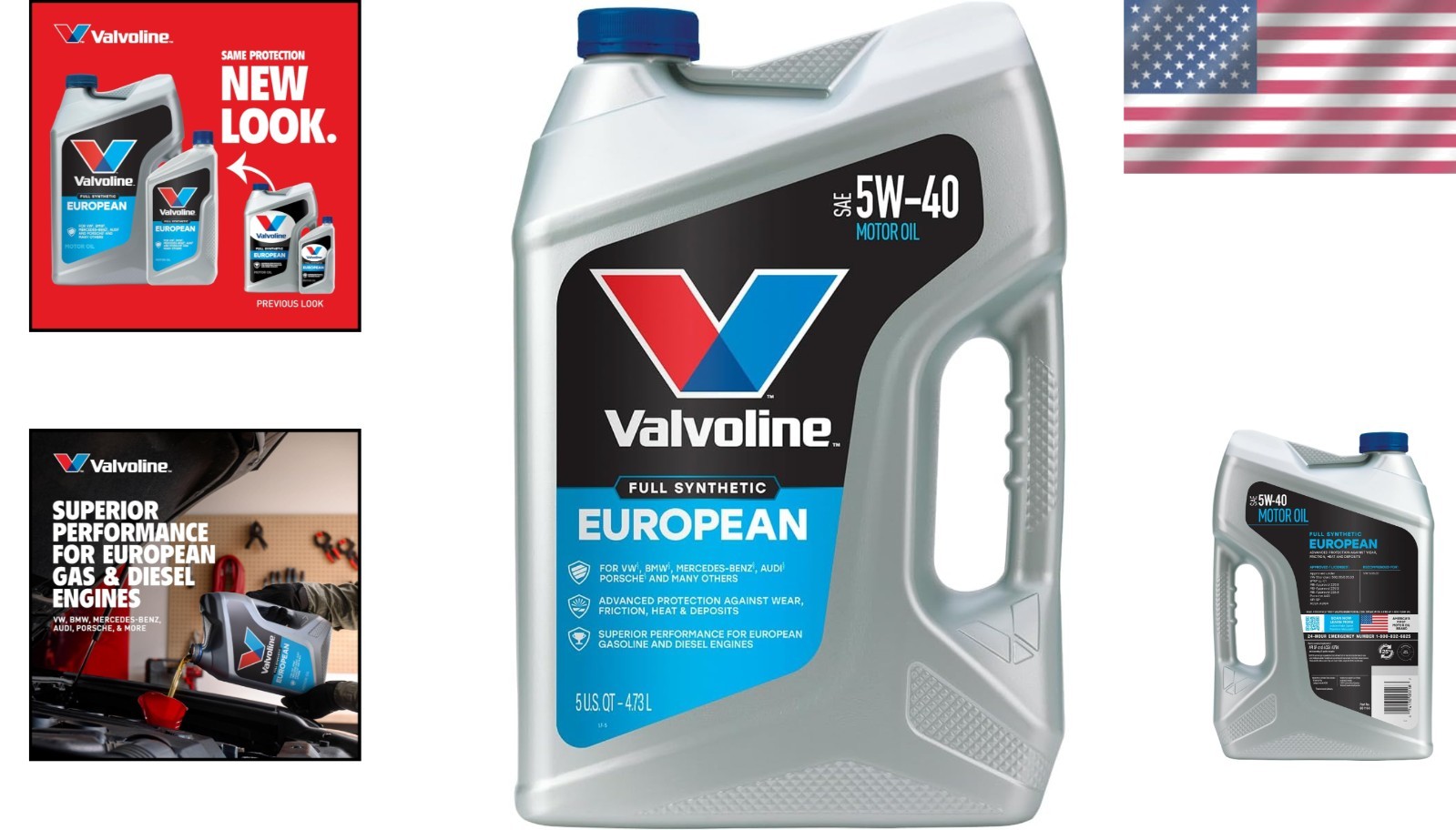 Valvoline European Synthetic Motor Oil SAE 5W-40, 5 QT – Ultimate Engine Prot…