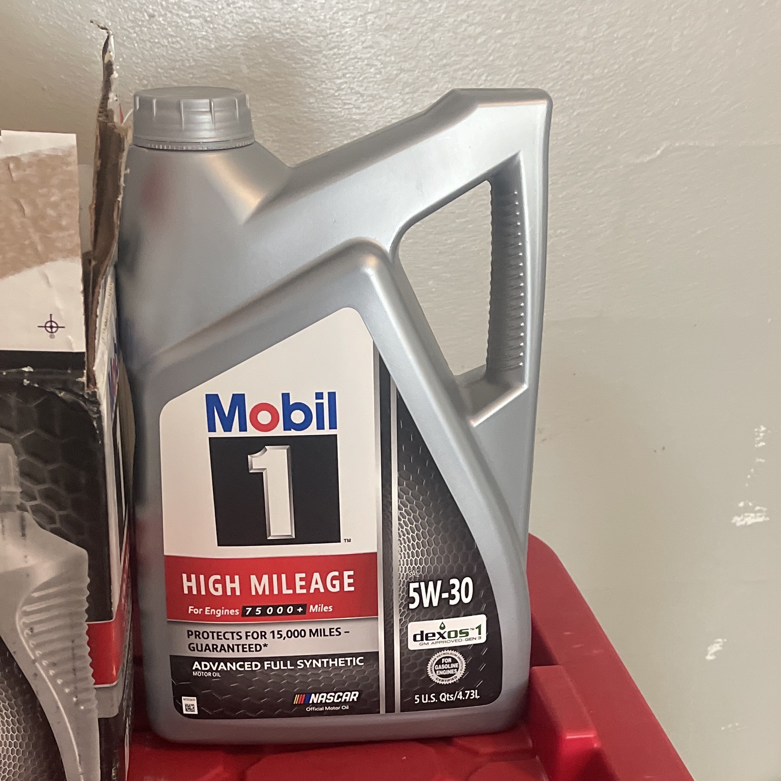 5 Qts Mobil 1 5W30 Full Synthetic High Mileage Motor Oil