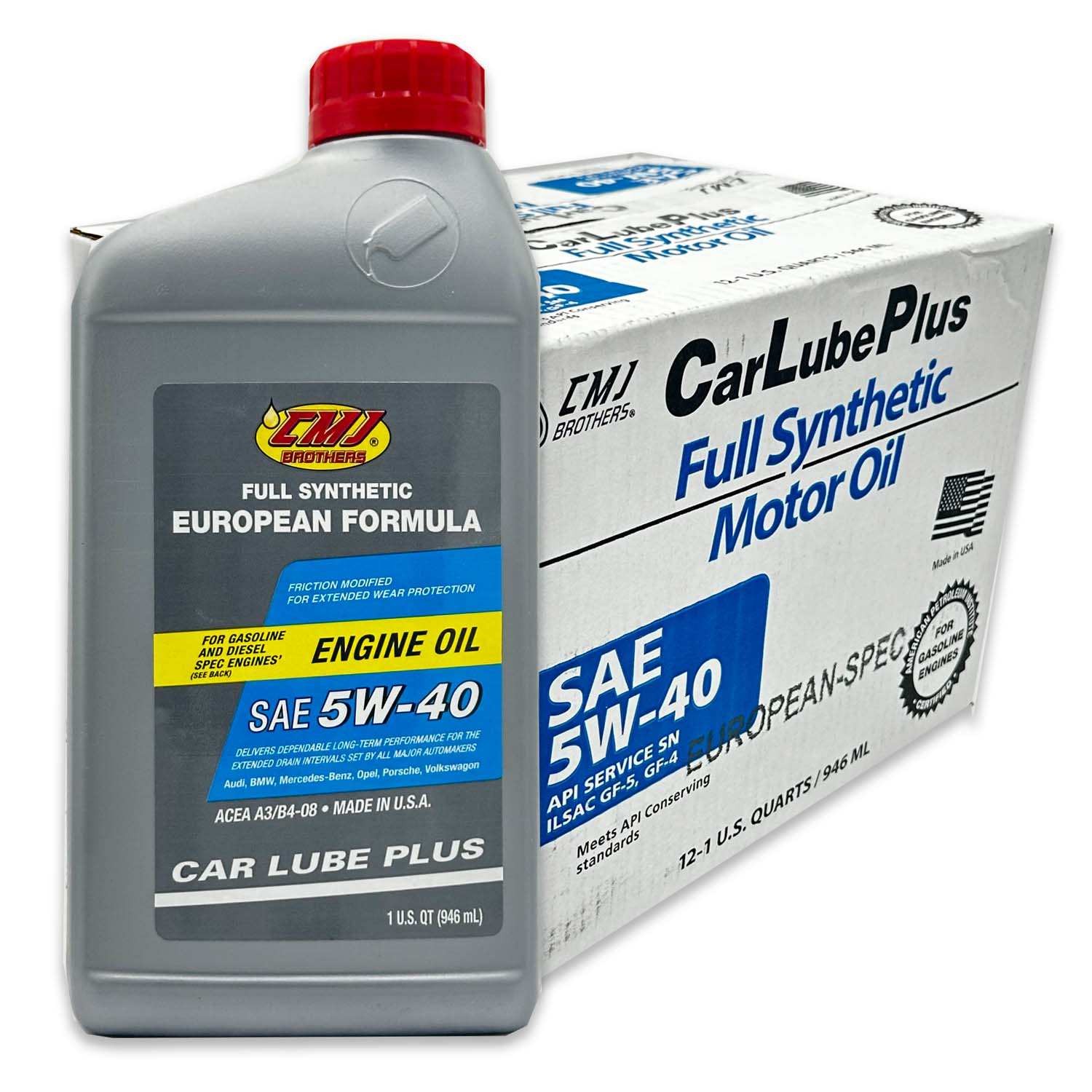 12pcs 1qt CMJ 5W 40 Full Synthetic Oil