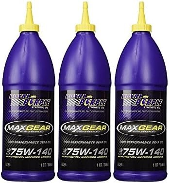 3 Pack Royal Purple 01301 Max-Gear Synthetic Gear Lube Oil 75W-140