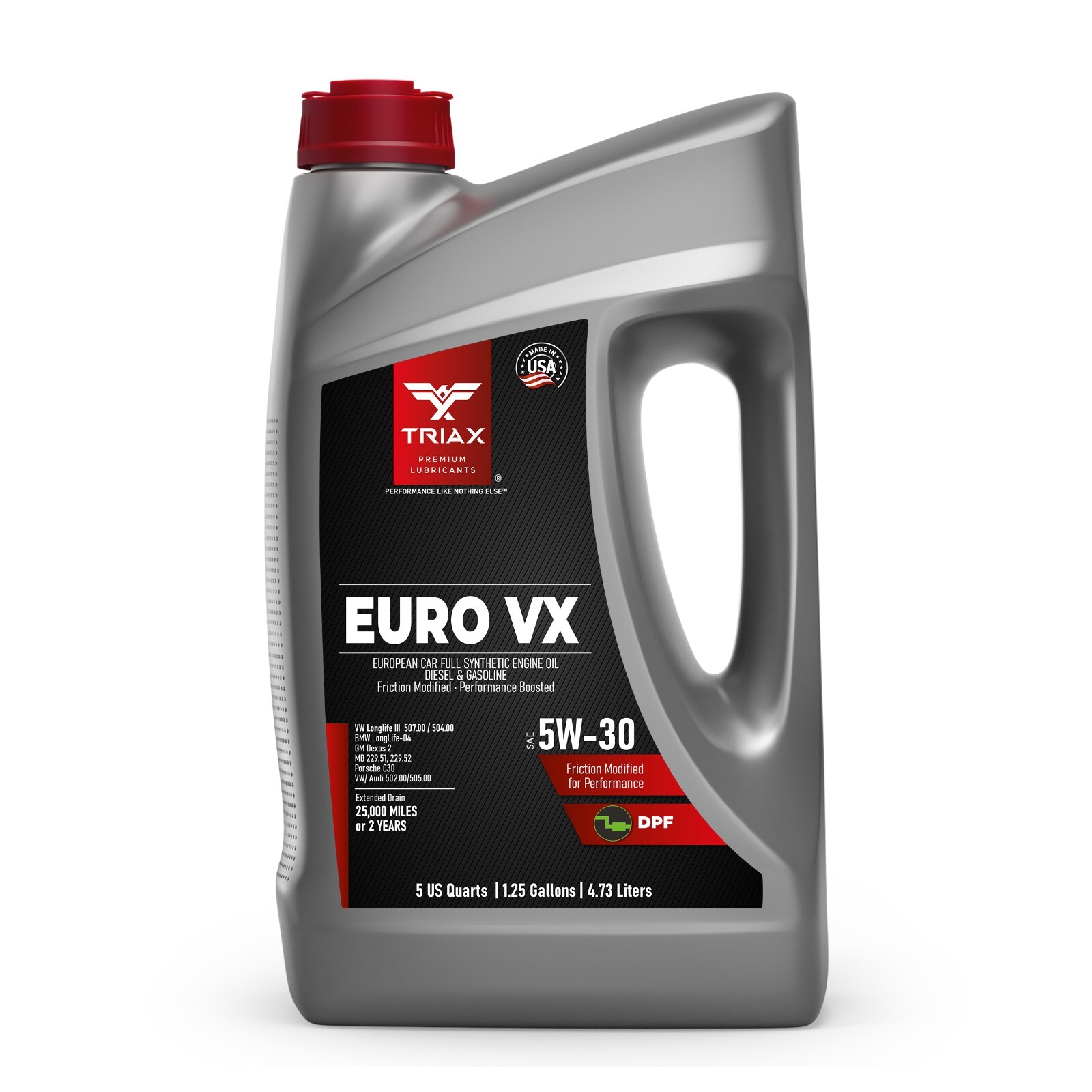 Triax Euro VX 5W-30 Full Synthetic Ester Engine Oil (5 Quart Jug)
