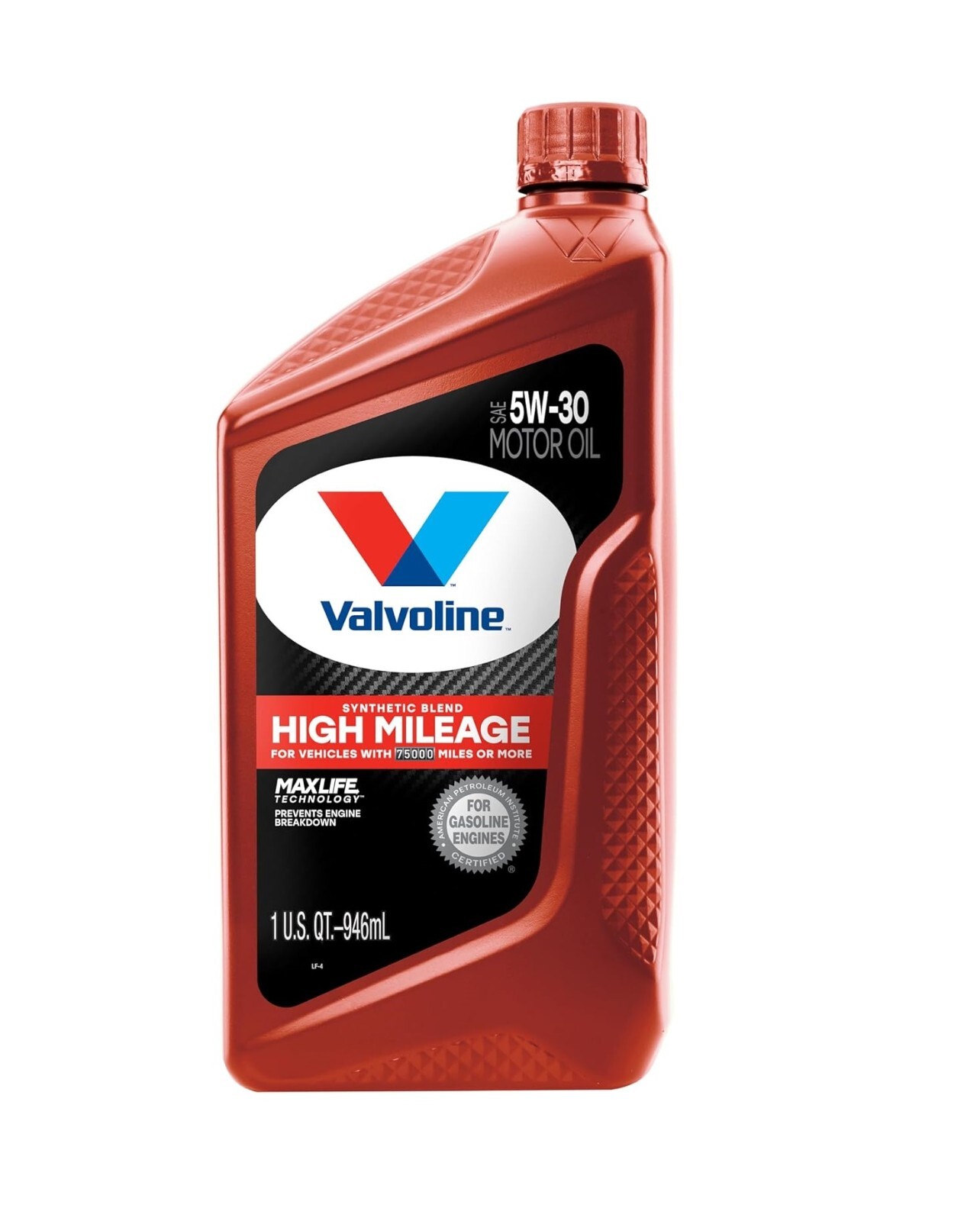Valvoline High Mileage MaxLife Technology 5W-30 Synthetic Blend Motor Oil 1 qt