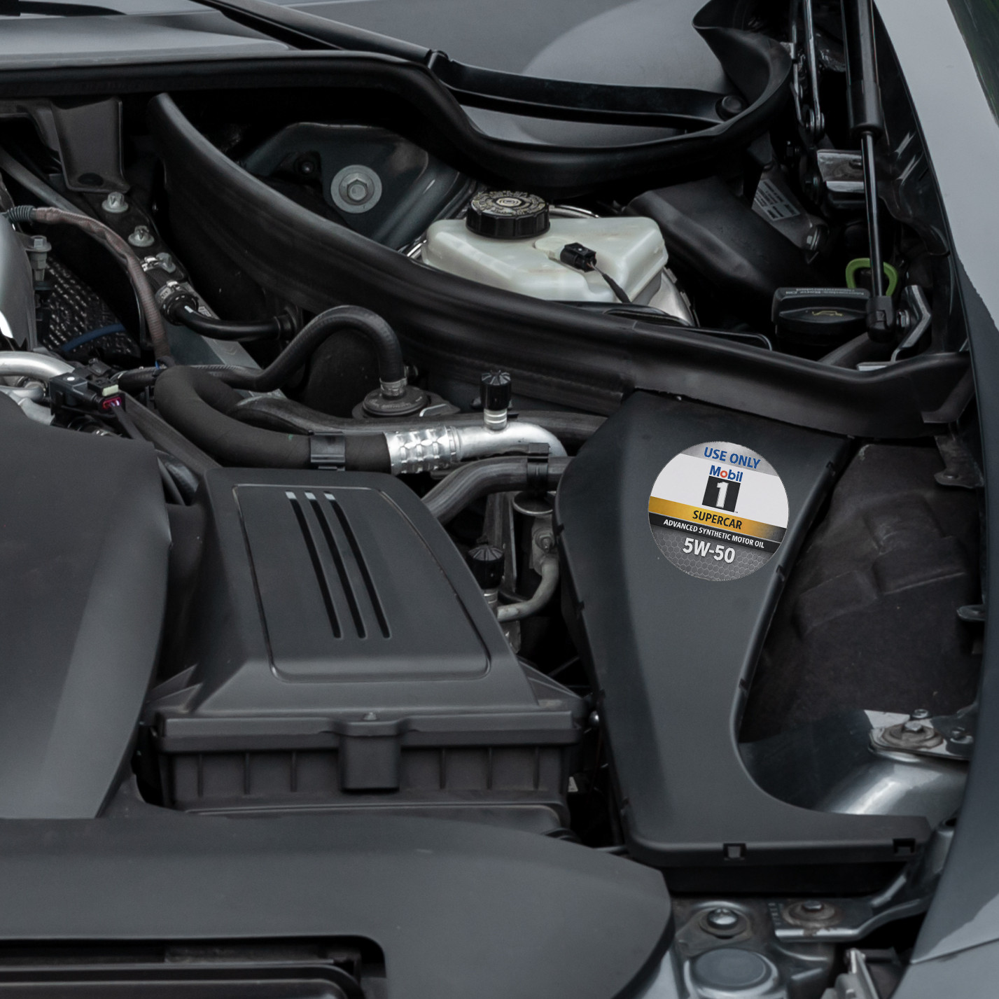 Mobil 1 Supercar 5W-50 – Engine Bay ID Labels (Set of 2)