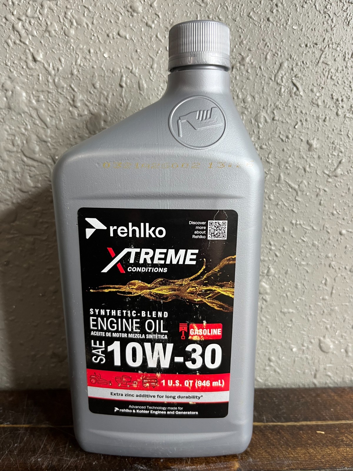 Rehlko Xtreme SAE 10W-30 Synthetic Blend Engine Oil 1 Quart (946mL)