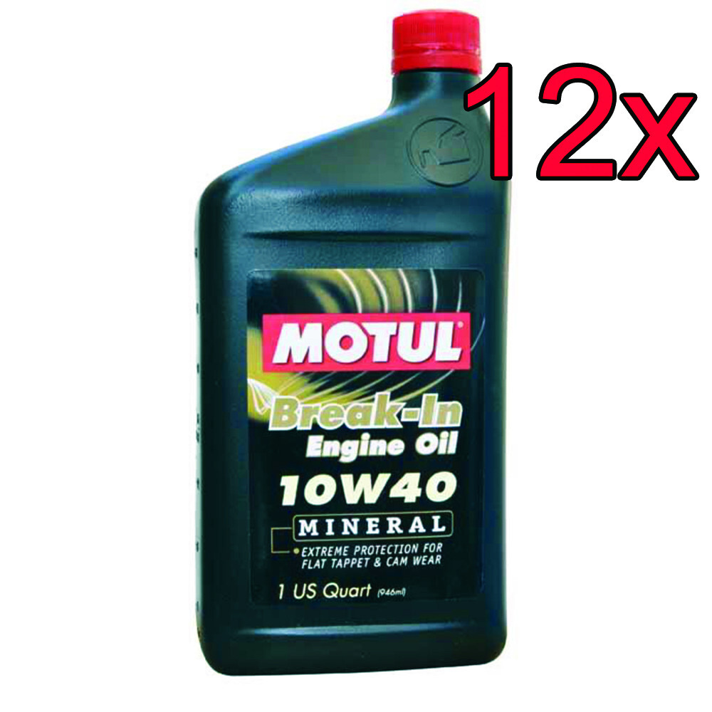 [Case of 12] Motul 10W-40 Mineral Break In Engine Oil 1 Quart