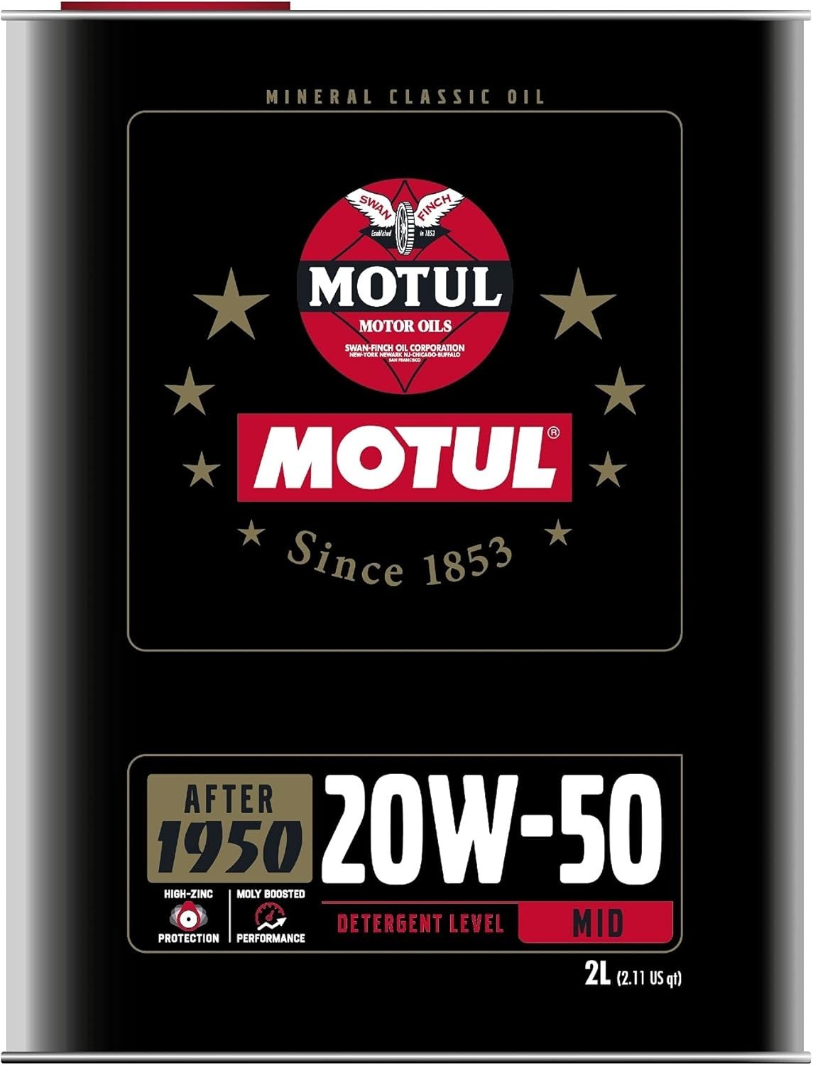 Motul 110621 Classic Performance 20W50 Engine Oil 2 Liter