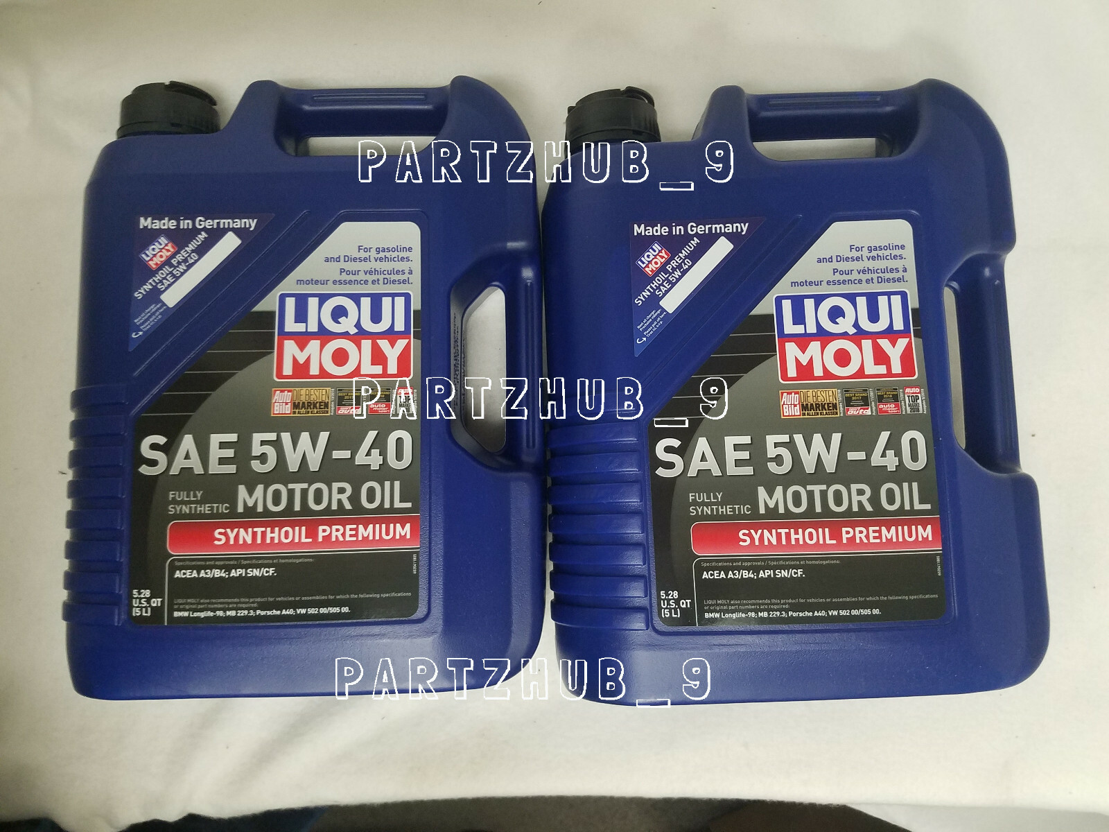 10 Liters Engine Motor Oil Liqui Moly Premium Fully Synthetic 5W-40 for Mercedes