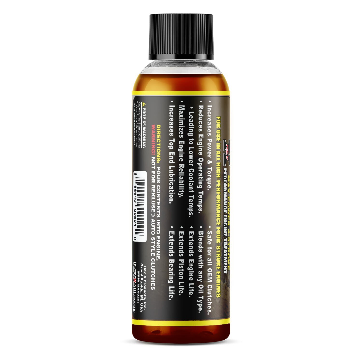 REV X Max Power 4-Stroke Engine Treatment – Lower Engine Temps – Eliminates Wear