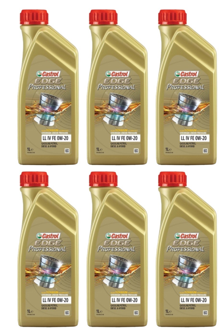Castrol EDGE Professional 0W-20 LLIV FE Full Synthetic Motor Oil, Case of 6-1 Qt