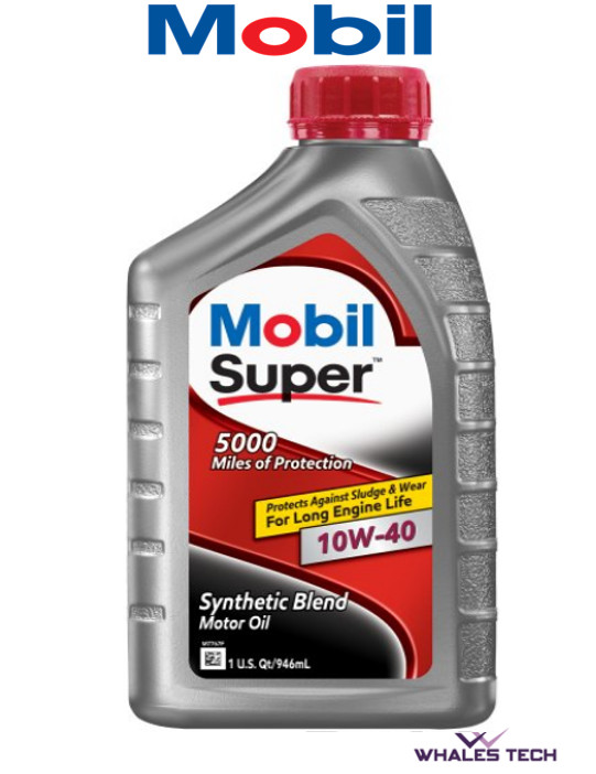 Mobil Super 10W-40 Synthetic Blend Motor Oil 6 Quart FREE SHIPPING