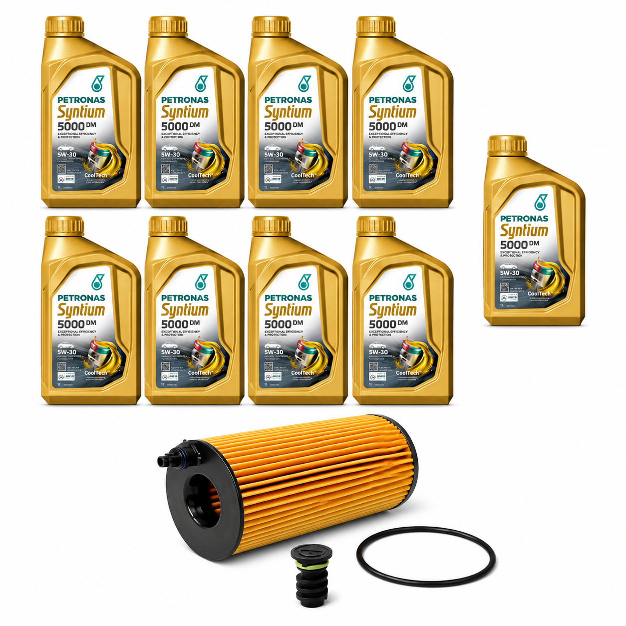 9L Petronas 5W30 Engine Oil 229.52+ Stallion Oil Filter for Mercedes Benz OM654