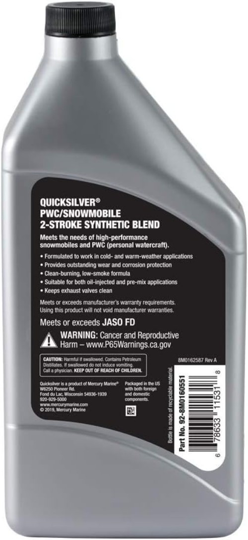High-Performance Synthetic Blend Engine Oil, 32 oz for 2-Stroke Applications