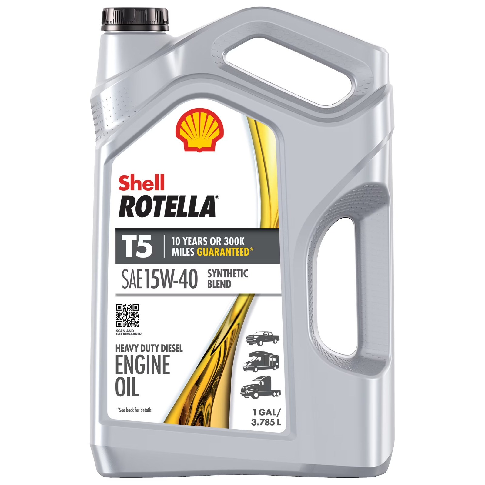 Lot of 2 Shell Rotella T5 15W-40 Heavy Duty Motor Oil 1 Gal Bulk Supply