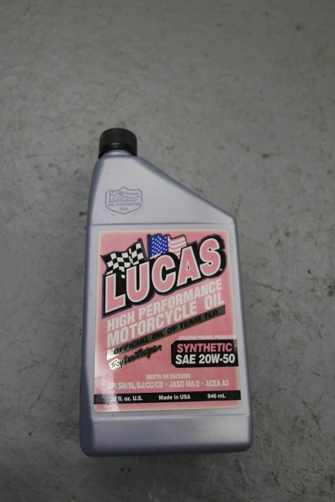 Lucas Oil 10702 Synthetic SAE 20W-50 Performance Motorcycle Oil