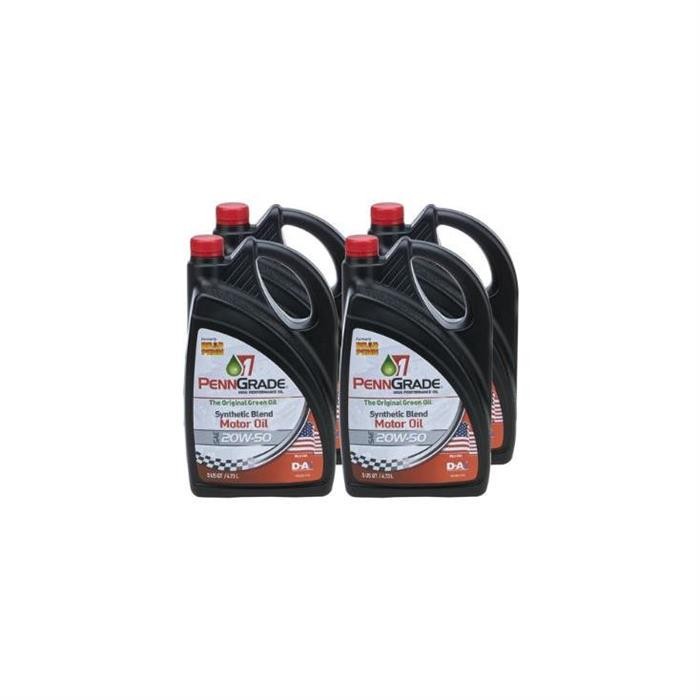PennGrade Motor Oil 71190 Motor Oil, 20W50, Semi-Syn, 5 qt Qty 4