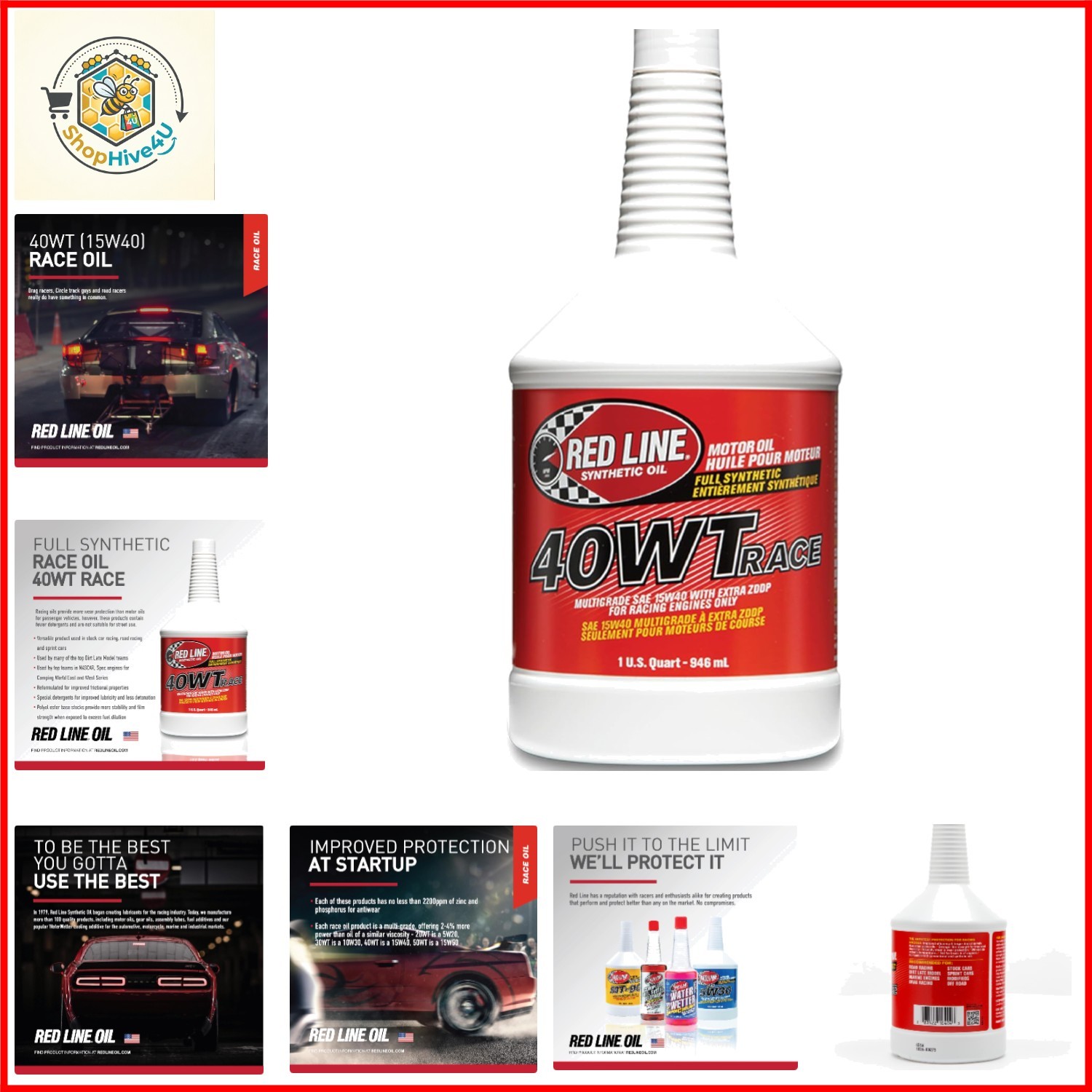 40WT Synthetic Race Motor Oil 15W40 – 1 Quart