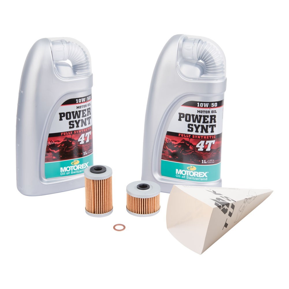 Tusk 4-Stroke Oil Change Kit Motorex Power Full Synthetic 4T 10W-50 for KTM