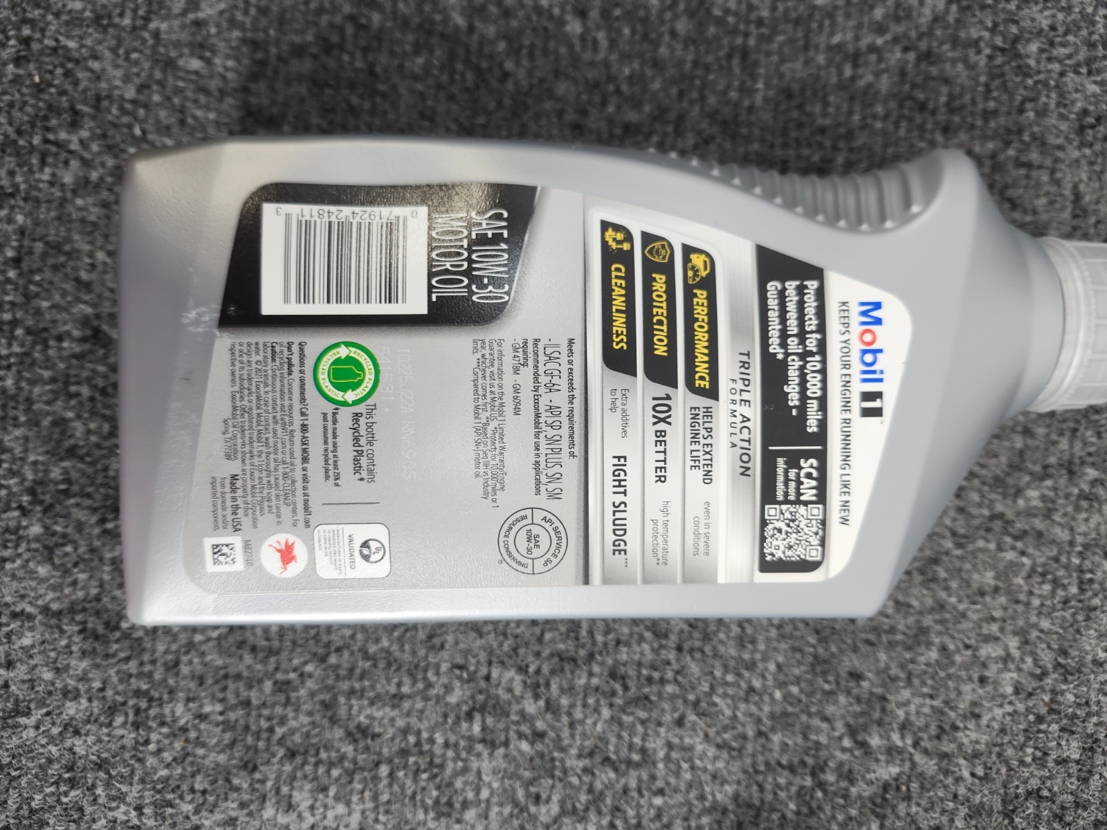 6 Pack Mobil 1 SAE 10W-30 Advanced Full Synthetic Motor Oil 1 Quart New #122319