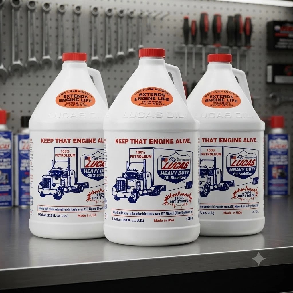 3 PACK – LUCAS OIL 10002 Heavy Duty Oil Stabilizer; Gallon