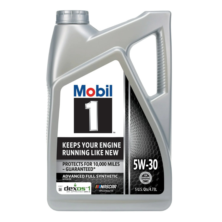 Mobil 1 5W-30 Full Synthetic Motor Oil 5 Qt, Advanced Engine Protection