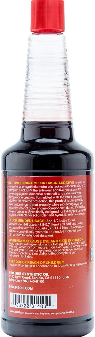 Red Line 81403 Engine Oil Break In Additive 16 oz Engine Treatment