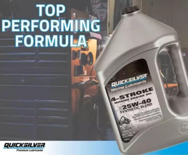 Quicksilver 25W-40 Synthetic Mercury Marine Engine Oil Gallon 8m0078623