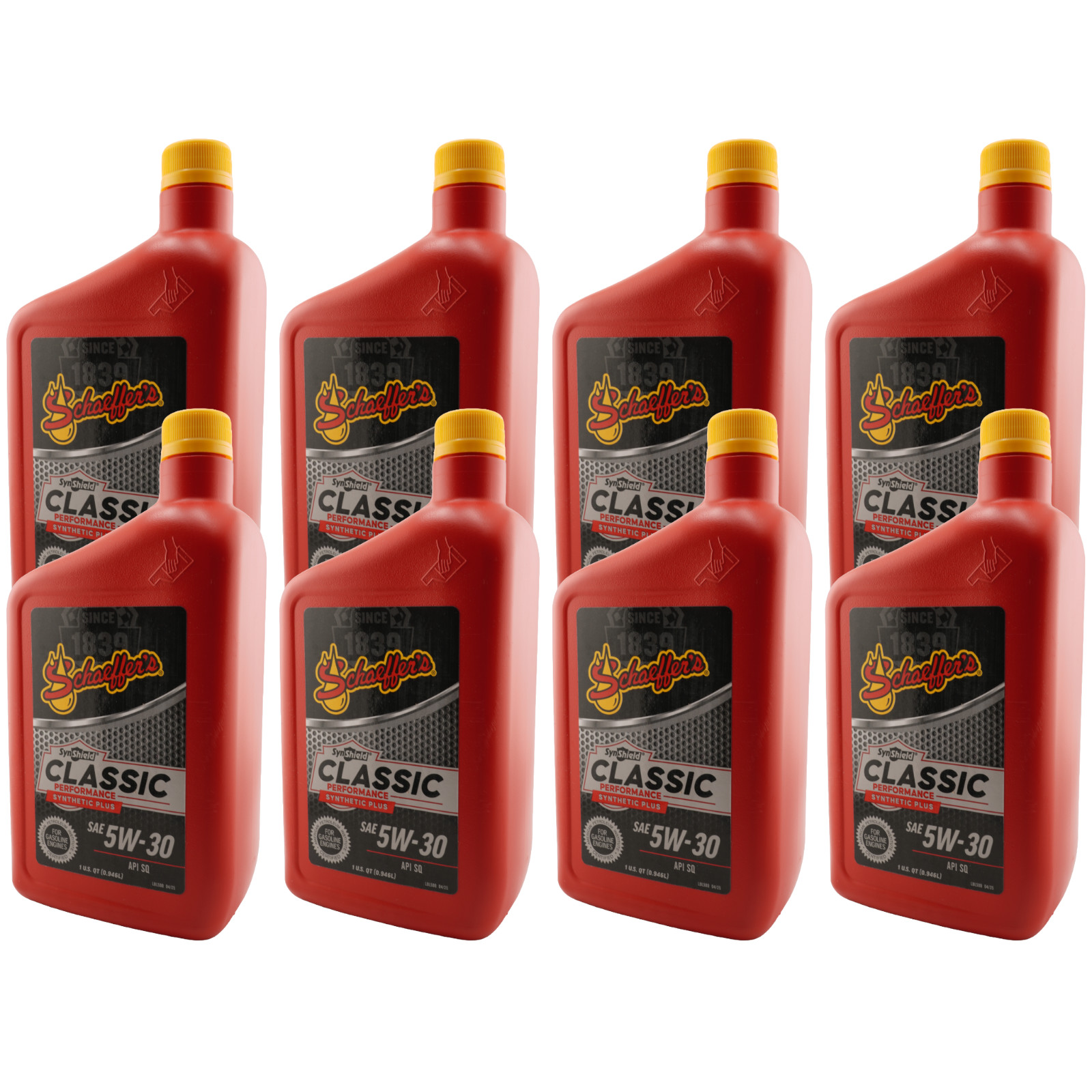 Schaeffer’s 4530 SynShield Classic Synthetic Plus 5W-30 Oil, 1 Qt. – Pack of 8