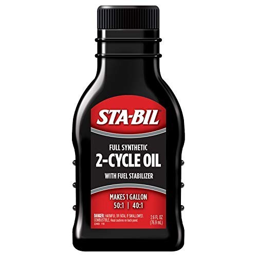 Full Synthetic 2-Cycle Oil with Fuel Stabilizer – 1 Gallon, Low Smoke, 50:1/40:1