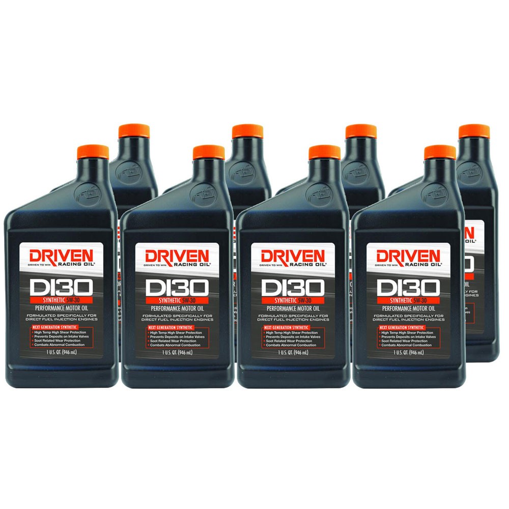 Driven Racing Engine 18306, Direct Injection DI30 Oil, Synthetic 5W-30, 8 Quarts