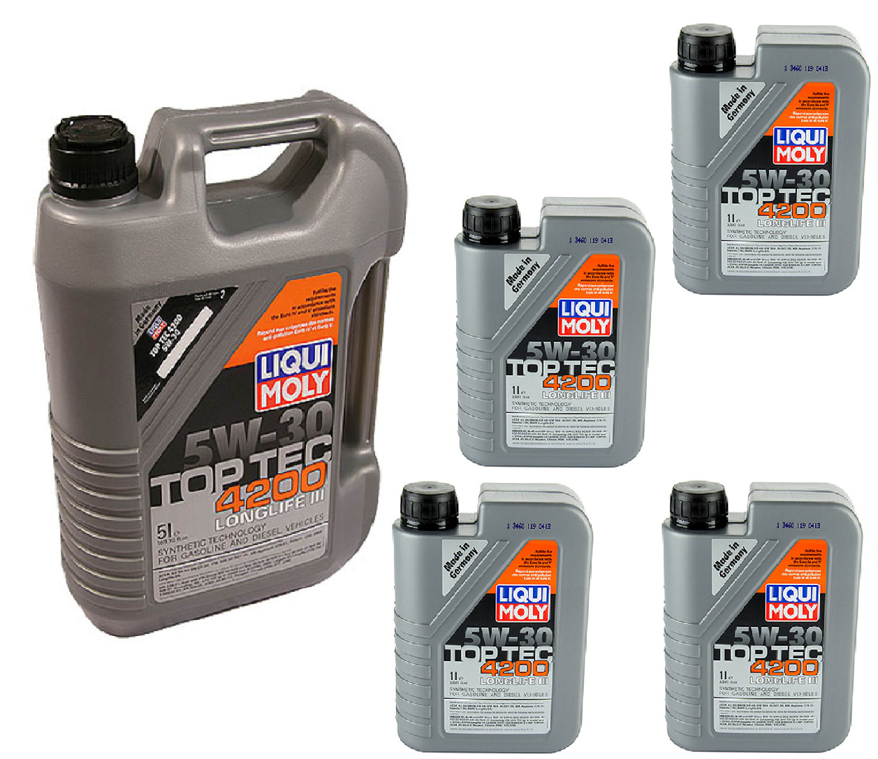 x9 Liter PACK Liqui Moly TOP TEC 4200 5w30 Synthetic Engine Motor Oil for Nissan