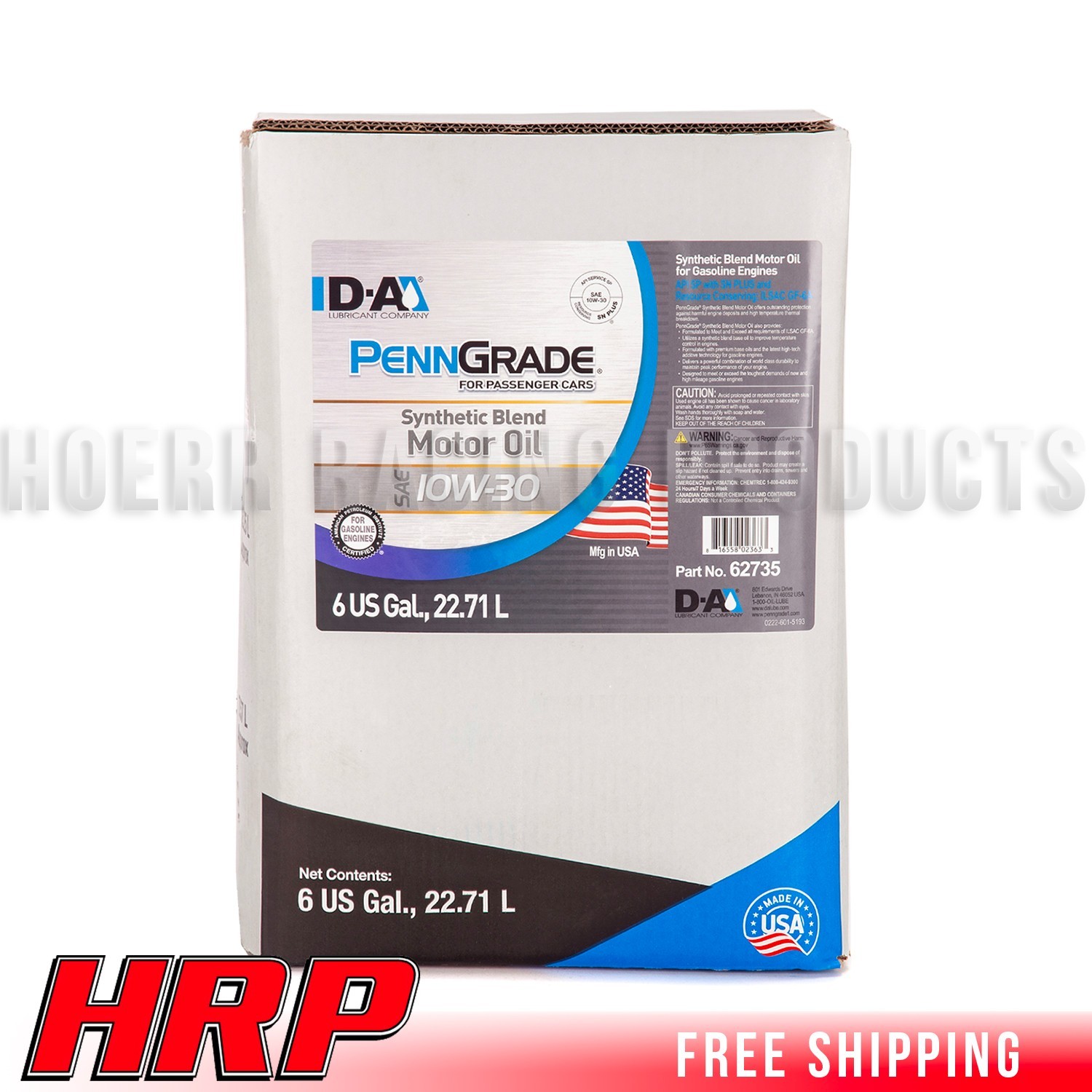 PENN GRADE 1 | 62735 | Synthetic Blend Oil SAE 10W-30 | 6 Gallon