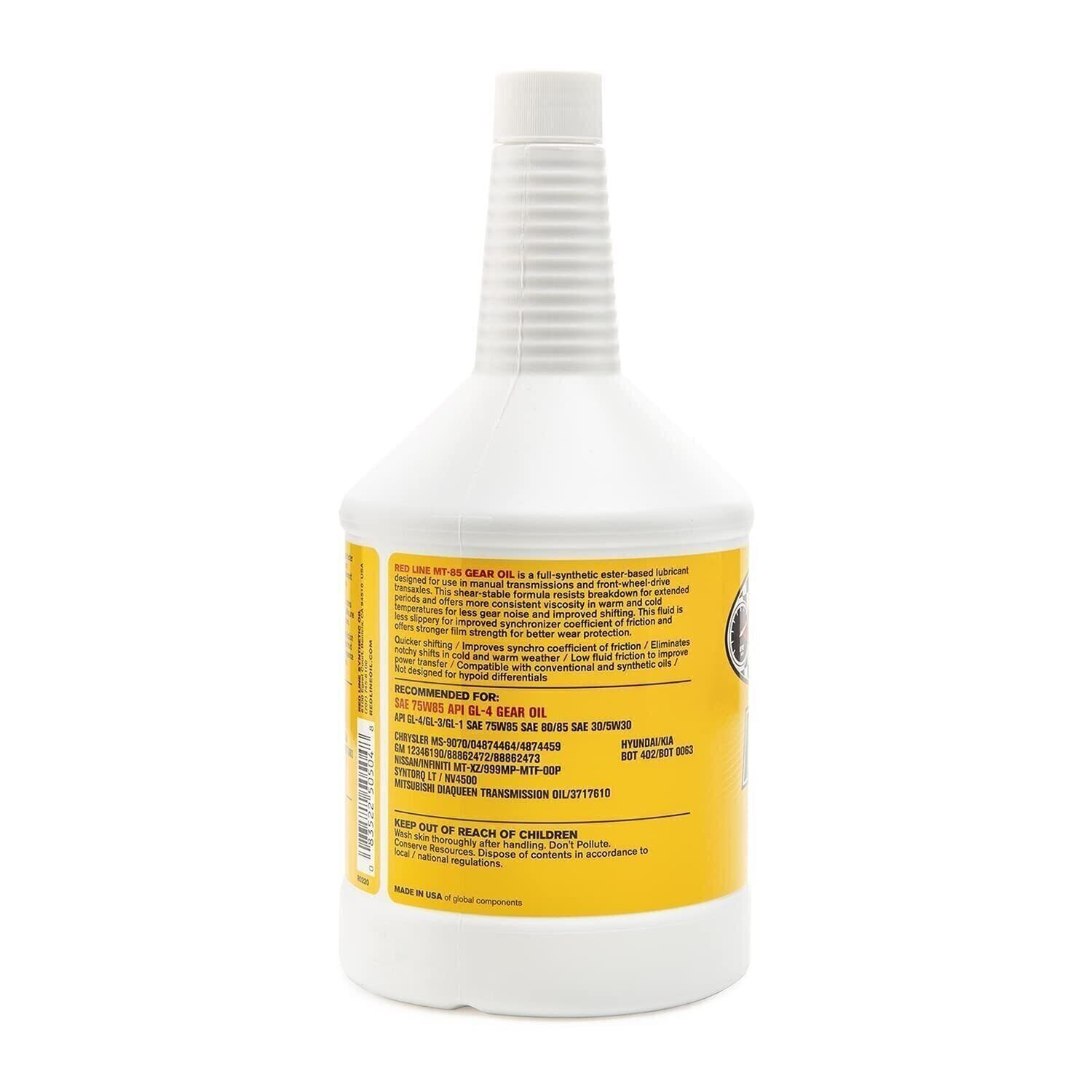 Red Line 50504 MT-85 75W85 GL-4, 1 Quart, 1 Pack