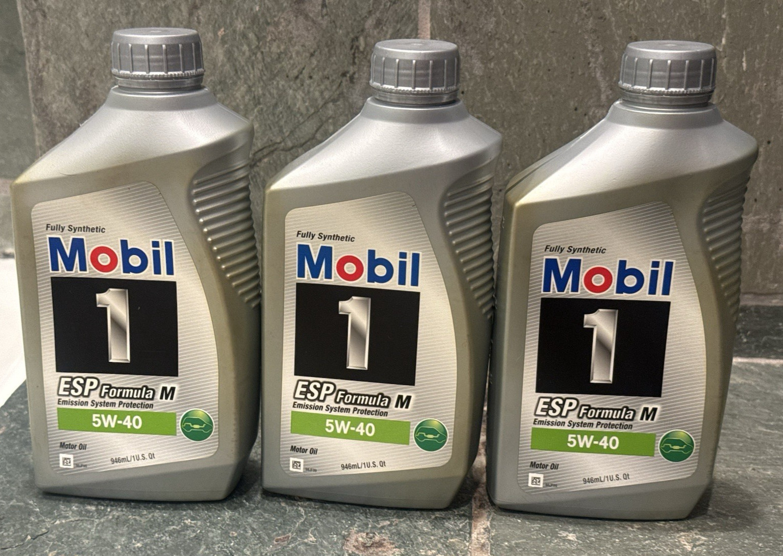 Mobil 1 15W-50 Full Synthetic Motor Oil 3 Pack 1 Quart Bottles 98HT81 3 Quarts