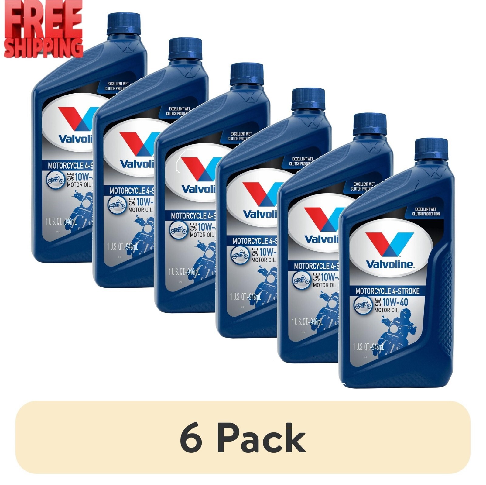 Valvoline 4-Stroke Motorcycle 10W-40 Conventional Motor Oil 1 QT