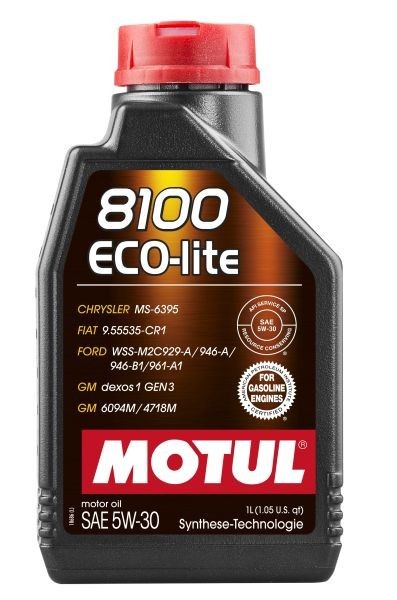 1L MOTUL 8100 ECO-LITE 5W-30 Engine Oil for GM Dexos 1 GEN3, 6094M/4718M, FORD