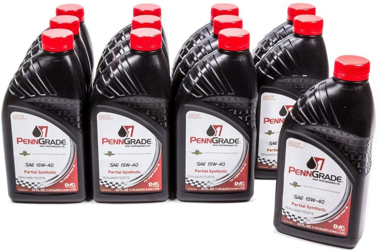 PennGrade Brad Penn 71586 1 Semi-Synthetic Engine Motor Oil, 15W40 12 QUARTS