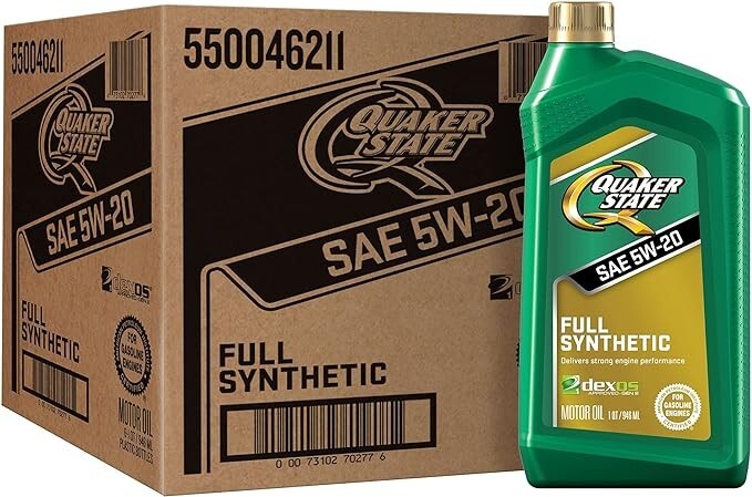 Quaker State Gen 3 Full Synthetic Dexos 5W-20 Motor Oil (1-Quart, Case of 6)
