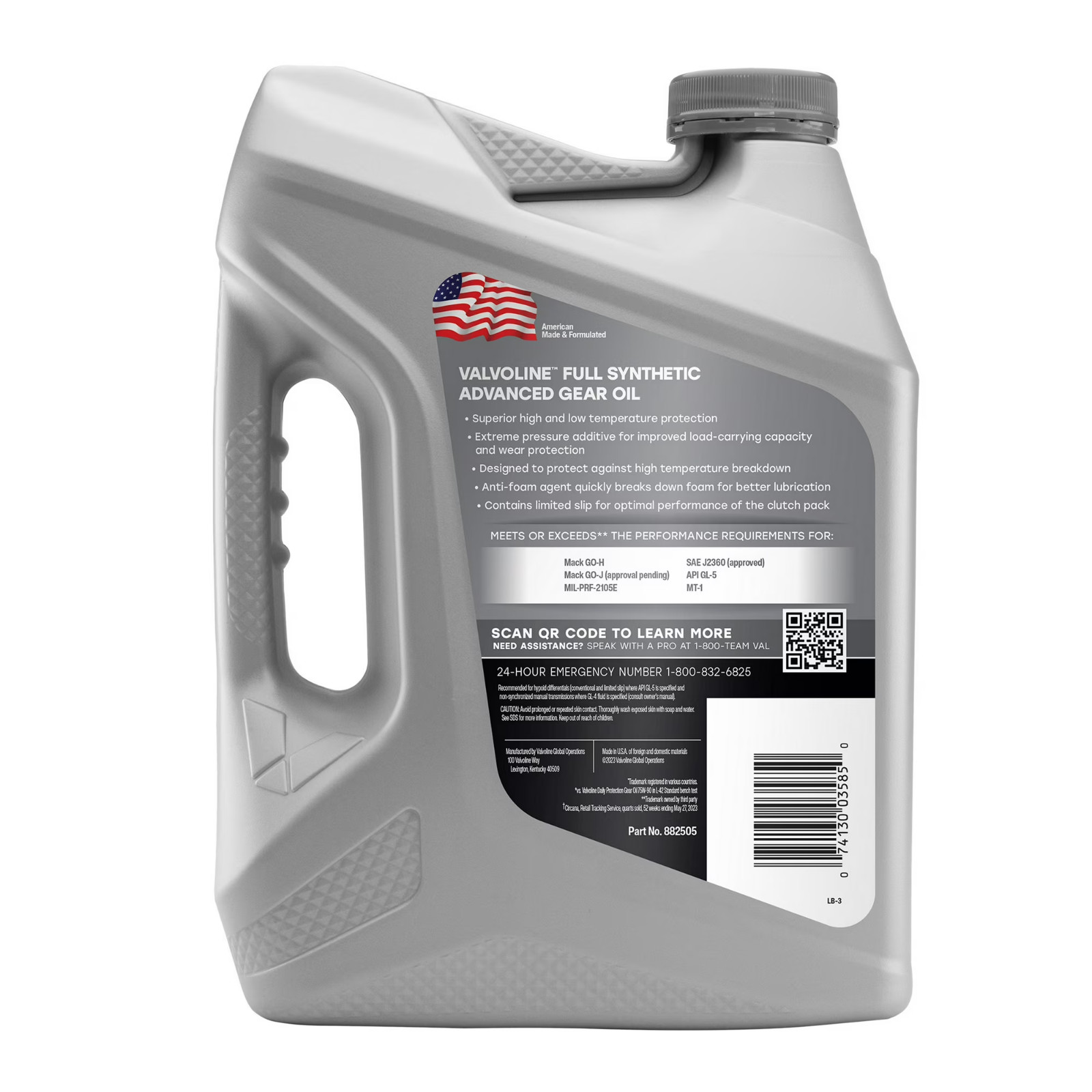 Valvoline Full Synthetic 75W-90 Gear Oil, 1 Gallon