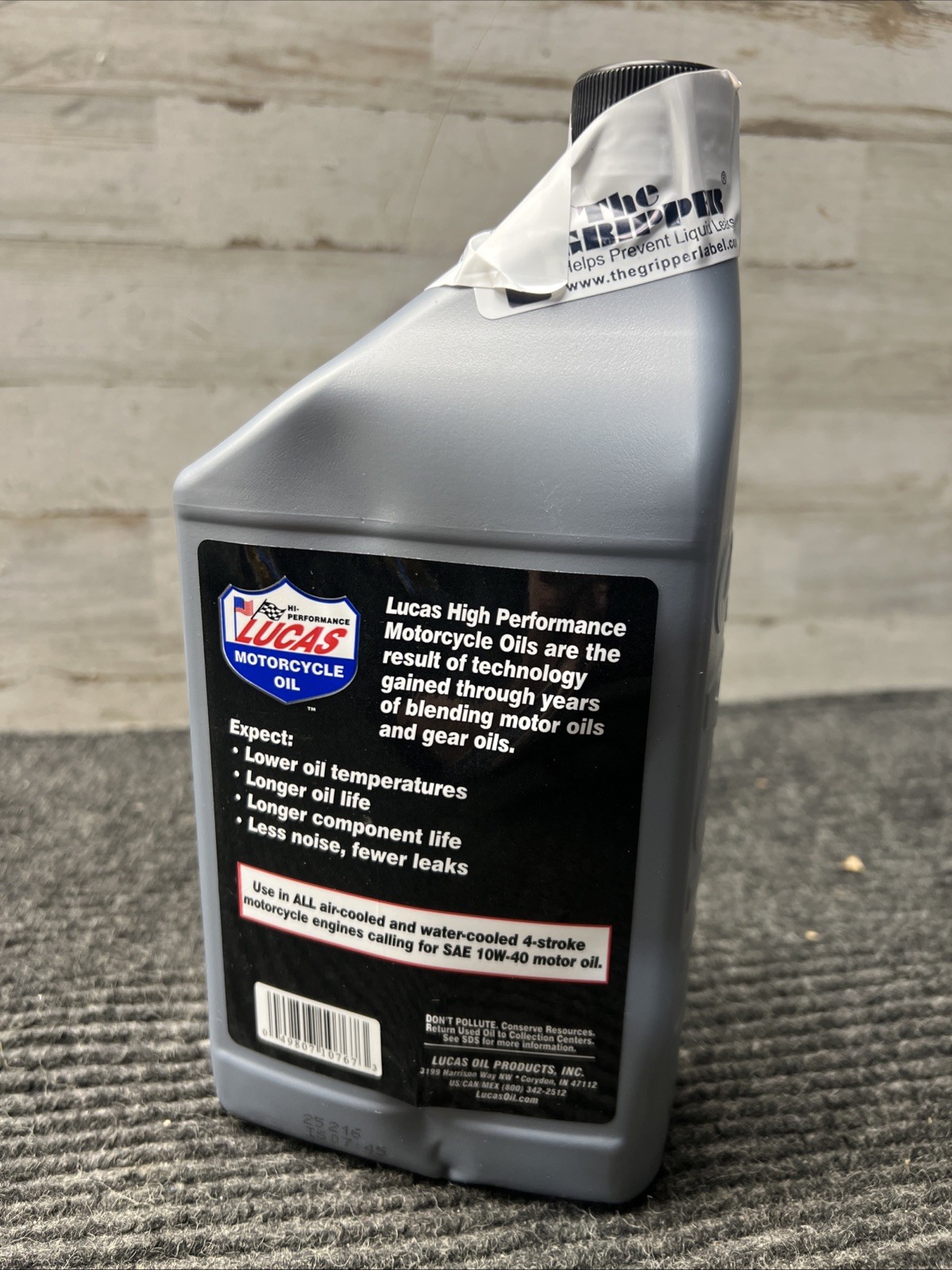 Lucas Oil High Performance Motorcycle Engine Oil SAE 10W-40 10767